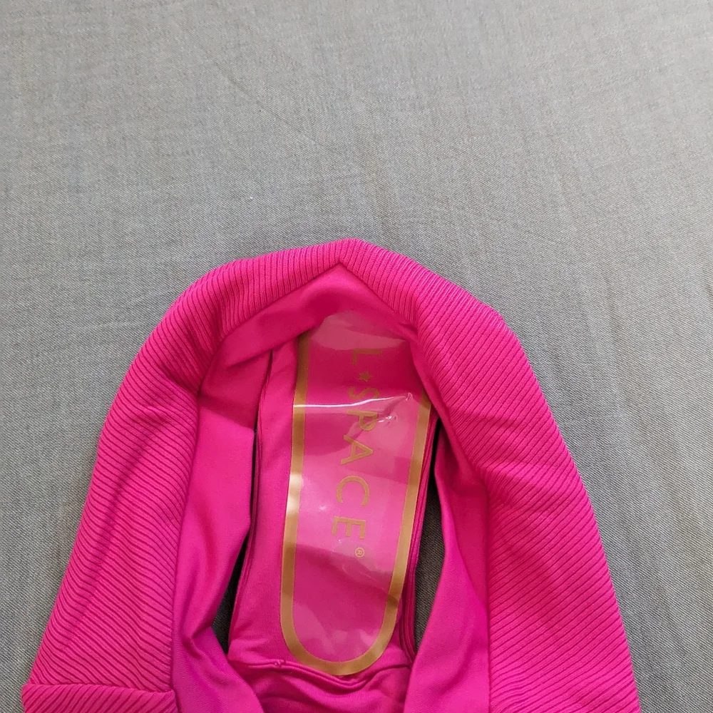 L*Space Vera Pratt Bikini Set Bougainvillea Pink Magenta Rib